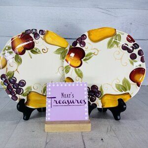 Better Homes And Gardens BELLA FRUIT Scalloped Stoneware 8" Salad Plate Set of 2